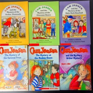 Lot Of 6 Cam Jansen By David A. Adler Books 1,3,6,9,10 & Mystery Writer Mystery